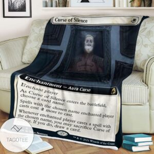 Mid 326 Curse Of Silence Mtg Game Magic The Gathering Blanket