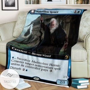 Mid 336 Malevolent Hermit Mtg Game Magic The Gathering Blanket