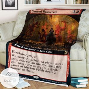 Mid 353 Curse Of Shaken Faith Mtg Game Magic The Gathering Blanket
