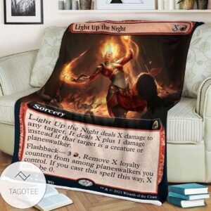 Mid 356 Light Up The Night Mtg Game Magic The Gathering Blanket