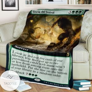 Mid 364 Storm The Festival Mtg Game Magic The Gathering Blanket