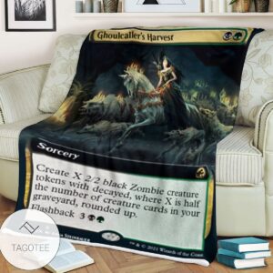 Mid 372 Ghoulcaller S Harvest Mtg Game Magic The Gathering Blanket
