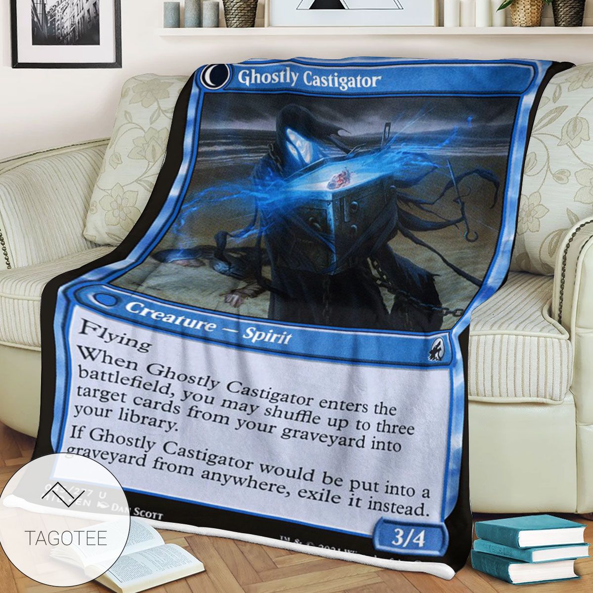 Mid 45 Ghostly Castigator Mtg Game Magic The Gathering Blanket Mid 45 Ghostly Castigator Mtg Game Magic The Gathering Blanket