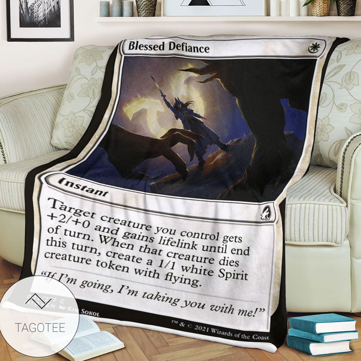 Mid 5 Blessed Defiance Mtg Game Magic The Gathering Blanket Mid 5 Blessed Defiance Mtg Game Magic The Gathering Blanket