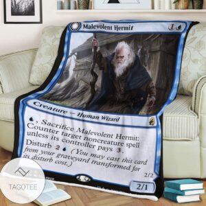 Mid 61 Malevolent Hermit Mtg Game Magic The Gathering Blanket