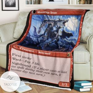 Mid 7 Moonrage Brute Mtg Game Magic The Gathering Blanket