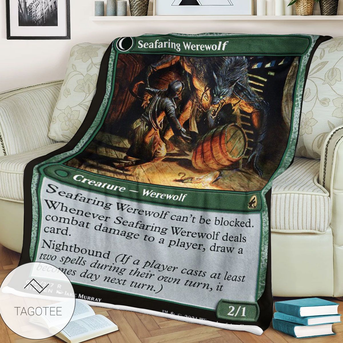 Mid 80 Seafaring Werewolf Mtg Game Magic The Gathering Blanket Mid 80 Seafaring Werewolf Mtg Game Magic The Gathering Blanket