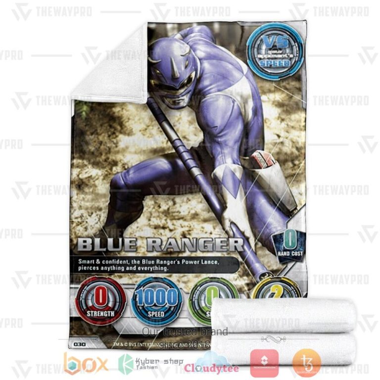 Mighty-Morphin-Blue-Power-Ranger-Custom-Soft-Blanket-2