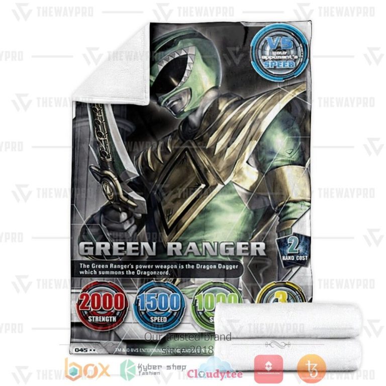 Mighty-Morphin-Green-Power-Ranger-Custom-Soft-Blanket-2