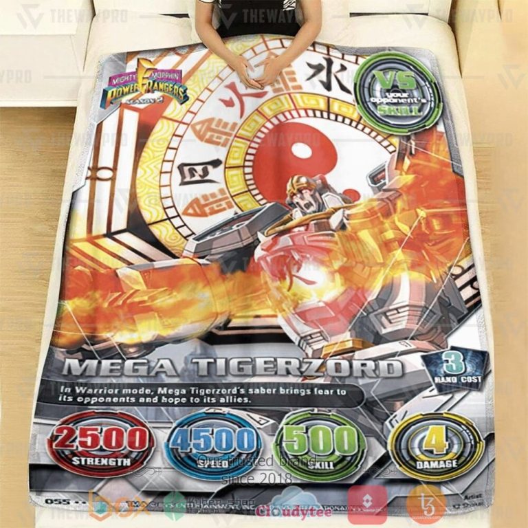 Mighty-Morphin-Mega-Tiger-Zord-Power-Ranger-Custom-Soft-Blanket-1