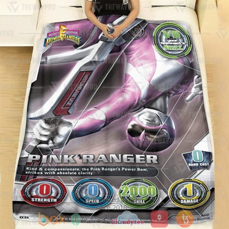 Mighty-Morphin-Pink-Power-Ranger-Custom-Soft-Blanket-1