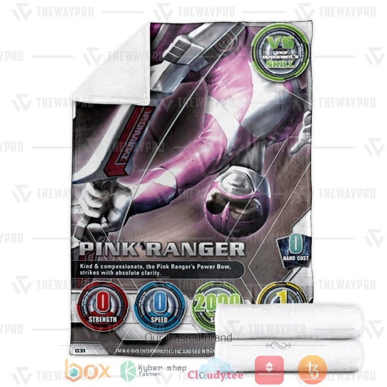 Mighty-Morphin-Pink-Power-Ranger-Custom-Soft-Blanket-2
