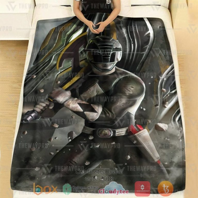 Mighty-Morphin-Power-Rangers-Black-Ranger-Custom-Soft-Blanket-1