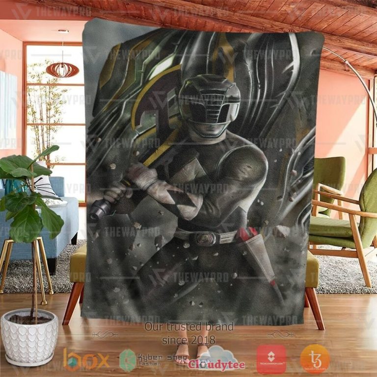 Mighty-Morphin-Power-Rangers-Black-Ranger-Custom-Soft-Blanket-3