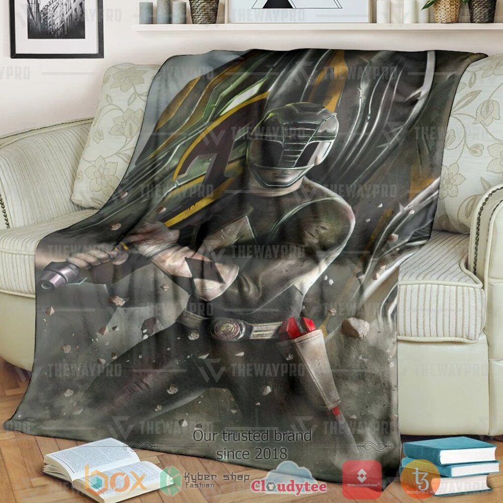 Mighty Morphin Power Rangers Black Ranger Custom Soft Blanket Mighty Morphin Power Rangers Black Ranger Custom Soft Blanket
