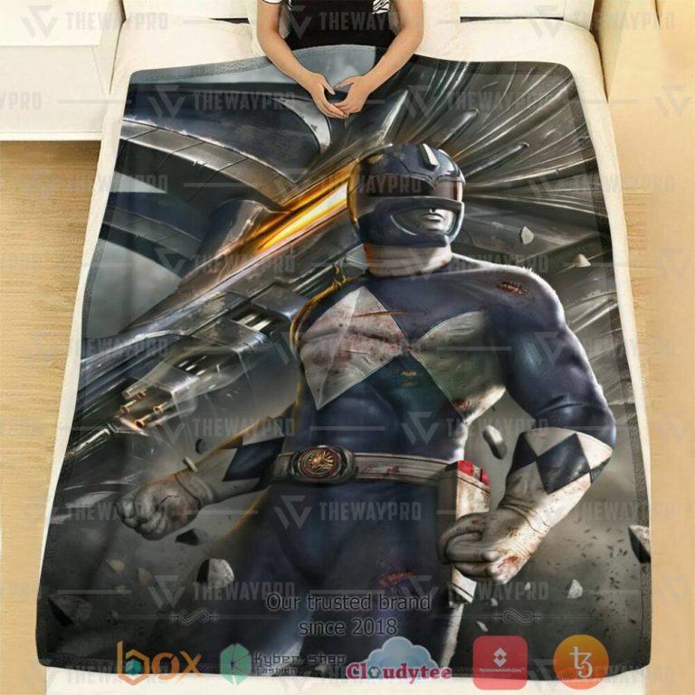 Mighty-Morphin-Power-Rangers-Blue-Ranger-Custom-Soft-Blanket-1