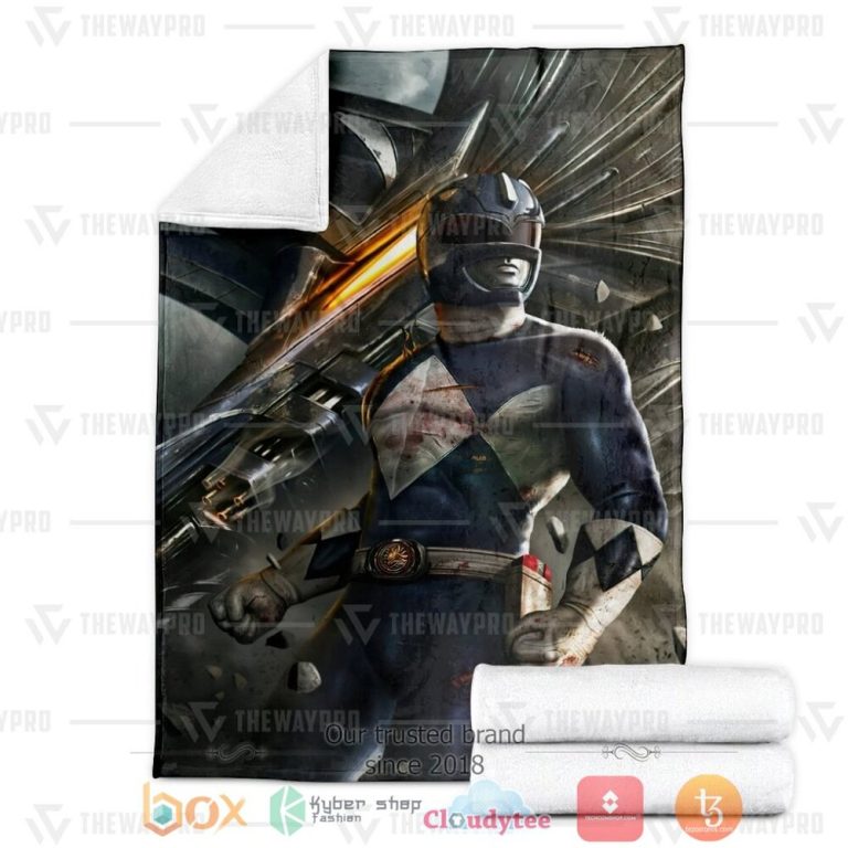 Mighty-Morphin-Power-Rangers-Blue-Ranger-Custom-Soft-Blanket-2