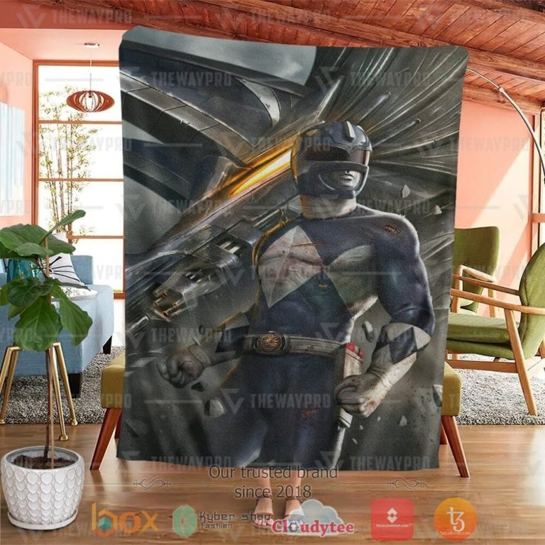 Mighty-Morphin-Power-Rangers-Blue-Ranger-Custom-Soft-Blanket-3