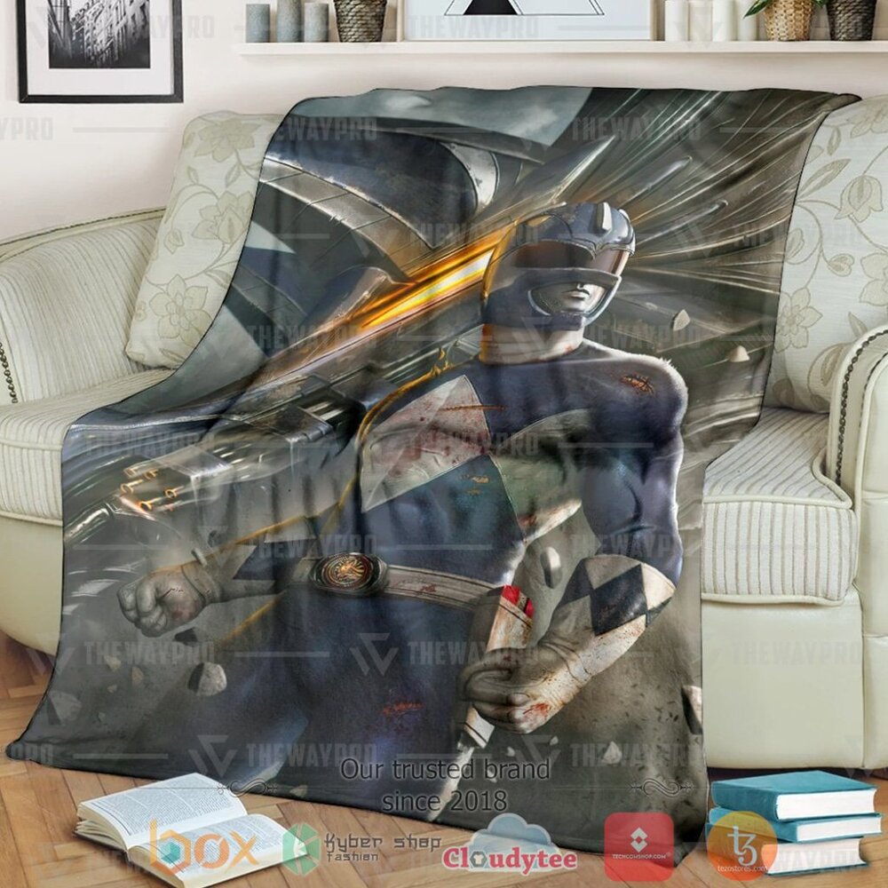 Mighty Morphin Power Rangers Blue Ranger Custom Soft Blanket Mighty Morphin Power Rangers Blue Ranger Custom Soft Blanket