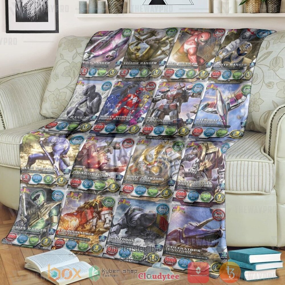 Mighty Morphin Power Rangers Cards Custom Soft Blanket Mighty Morphin Power Rangers Cards Custom Soft Blanket