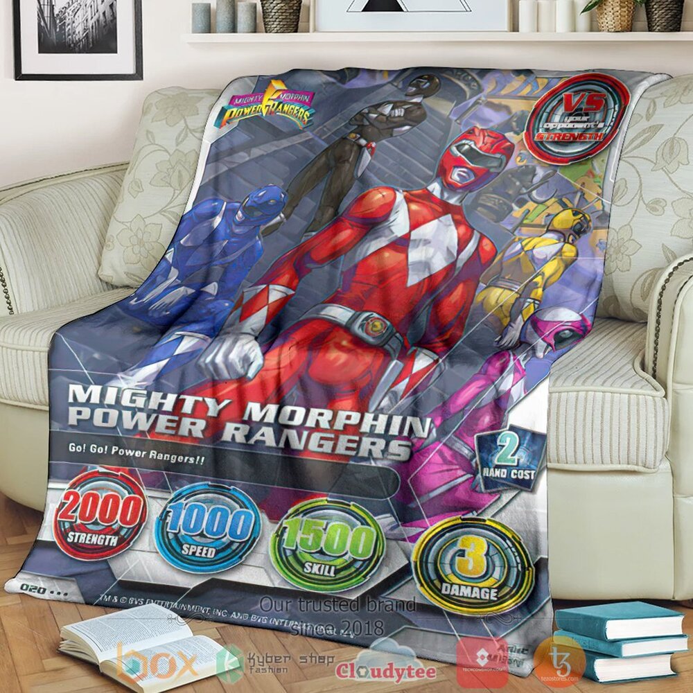Mighty Morphin Power Rangers Custom Soft Blanket Mighty Morphin Power Rangers Custom Soft Blanket