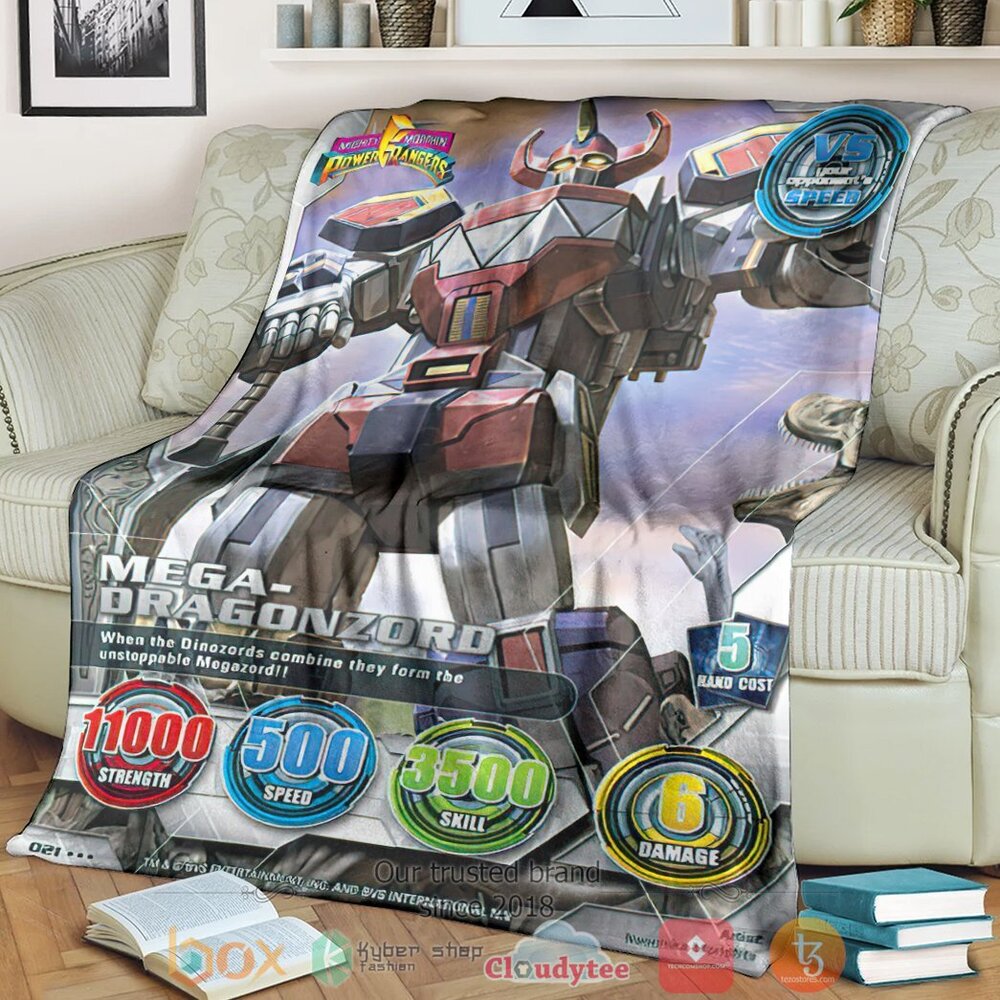 Mighty Morphin Power Rangers Dragonzord Custom Soft Blanket Mighty Morphin Power Rangers Dragonzord Custom Soft Blanket