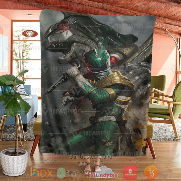 Mighty-Morphin-Power-Rangers-Green-Ranger-Custom-Soft-Blanket-3