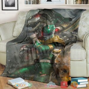 Mighty Morphin Power Rangers Green Ranger Custom Soft Blanket