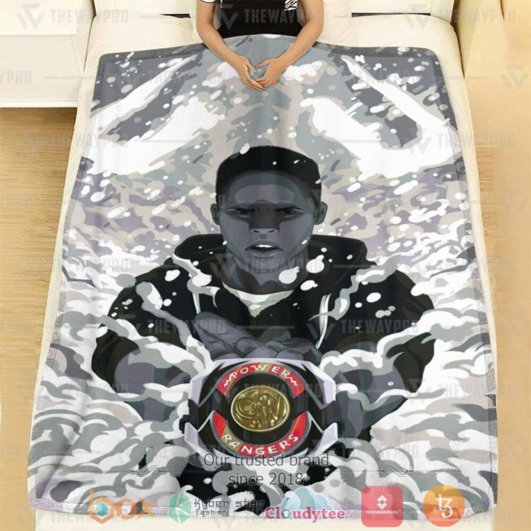 Mighty-Morphin-Power-Rangers-ItS-Morphin-Time-Black-Custom-Soft-Blanket-1