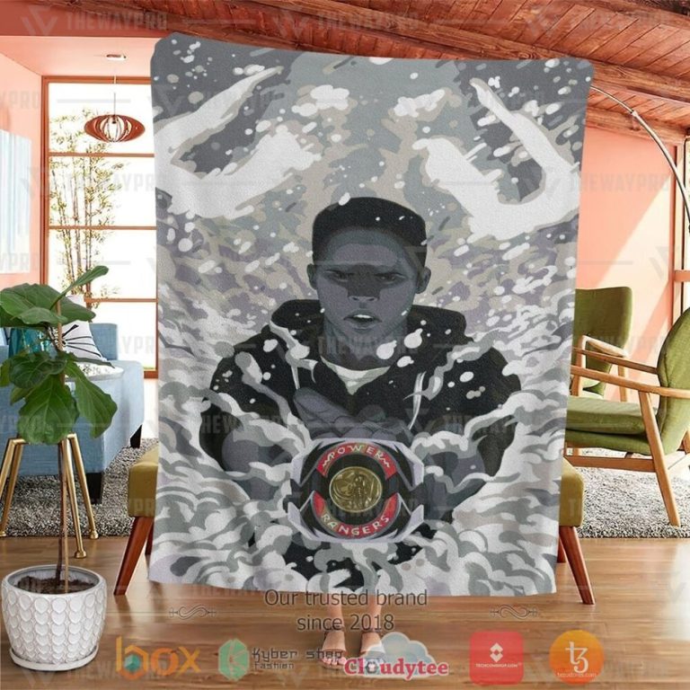 Mighty-Morphin-Power-Rangers-ItS-Morphin-Time-Black-Custom-Soft-Blanket-3