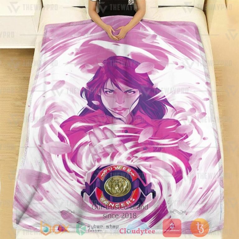 Mighty-Morphin-Power-Rangers-ItS-Morphin-Time-Pink-Custom-Soft-Blanket-1