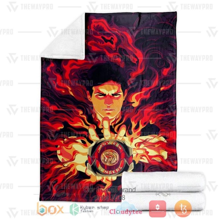 Mighty-Morphin-Power-Rangers-ItS-Morphin-Time-Red-Custom-Soft-Blanket-2