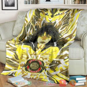 Mighty Morphin Power Rangers Its Morphin Time Yellow Custom Soft Blanket