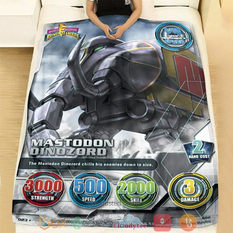 Mighty-Morphin-Power-Rangers-Mastodon-Dinozord-Custom-Soft-Blanket-1