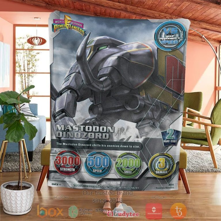 Mighty-Morphin-Power-Rangers-Mastodon-Dinozord-Custom-Soft-Blanket-3