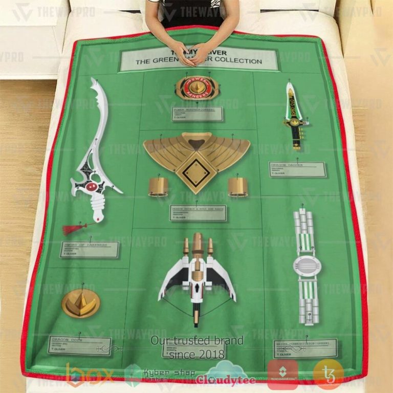 Mighty-Morphin-Power-Rangers-Tommy-The-Green-Ranger-Collection-Custom-Soft-Blanket-1