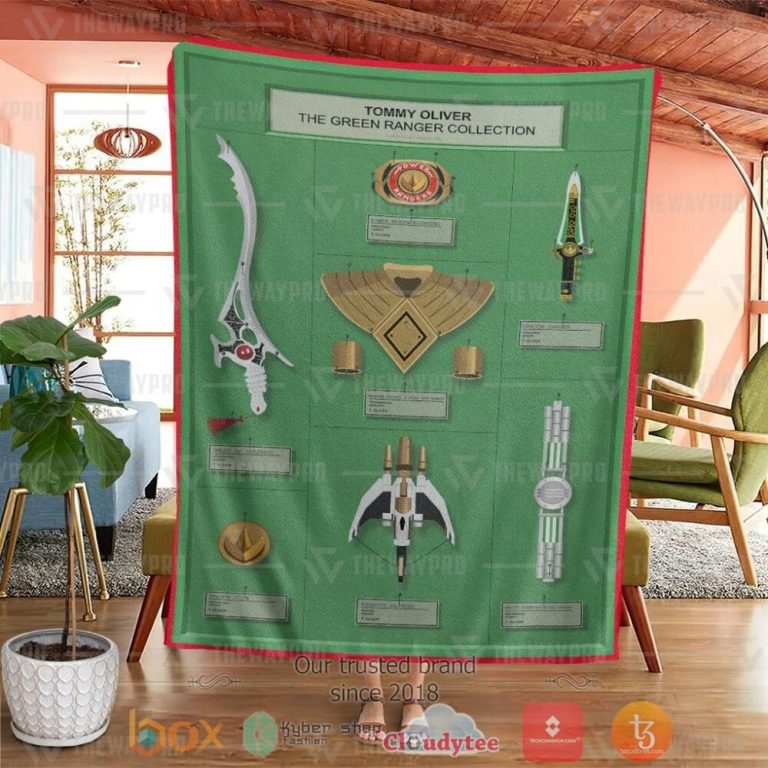 Mighty-Morphin-Power-Rangers-Tommy-The-Green-Ranger-Collection-Custom-Soft-Blanket-3