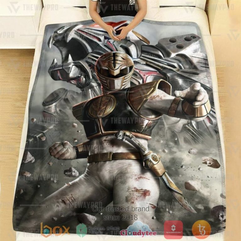 Mighty-Morphin-Power-Rangers-White-Ranger-Custom-Soft-Blanket-1