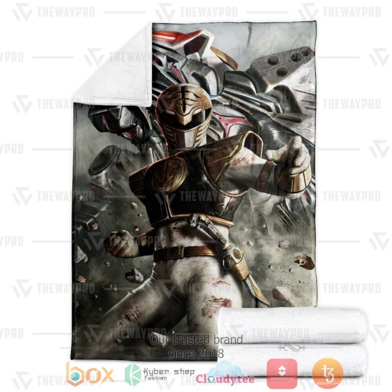 Mighty-Morphin-Power-Rangers-White-Ranger-Custom-Soft-Blanket-2