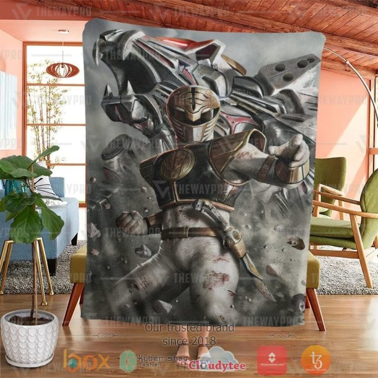 Mighty-Morphin-Power-Rangers-White-Ranger-Custom-Soft-Blanket-3
