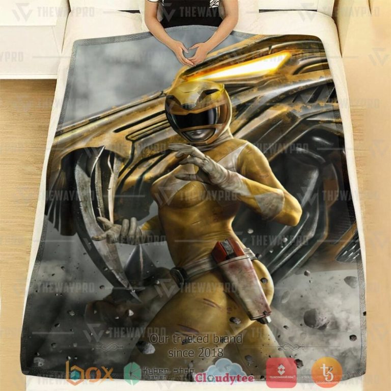 Mighty-Morphin-Power-Rangers-Yellow-Ranger-Custom-Soft-Blanket-1