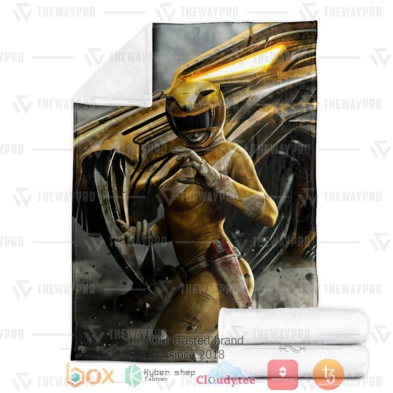Mighty-Morphin-Power-Rangers-Yellow-Ranger-Custom-Soft-Blanket-2