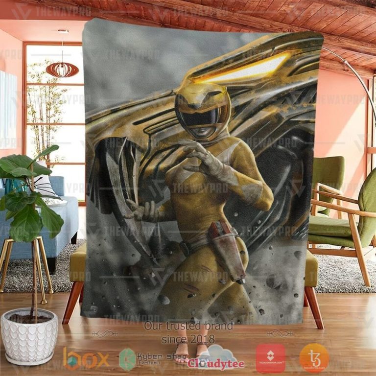 Mighty-Morphin-Power-Rangers-Yellow-Ranger-Custom-Soft-Blanket-3