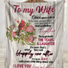 To My Wife Once Upon A Time I Became Yours And You Became Mine Red Cardinal Bird Couple Ultra Soft Cozy Plush Fleece Blanket