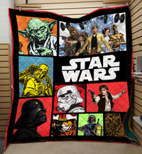 Sw Quilt Sw Dvader Trooper C-3po Characters Blanket