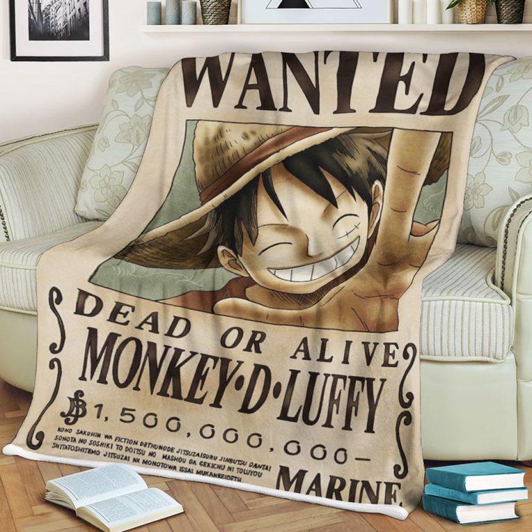 Monkey-D.-Luffy-One-Piece-Wanted-Dead-Or-Alive-Blanket-1
