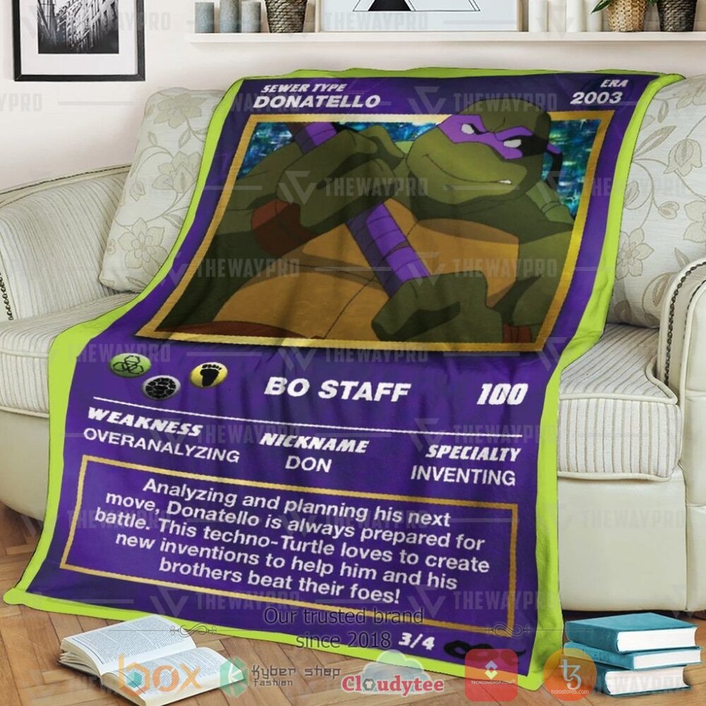 Movie Tmnt Donatello Card Custom Soft Blanket 2 Movie Tmnt Donatello Card Custom Soft Blanket 2