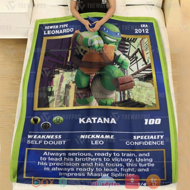 Movie-Tmnt-Leonardo-Card-Custom-Soft-Blanket-1-1