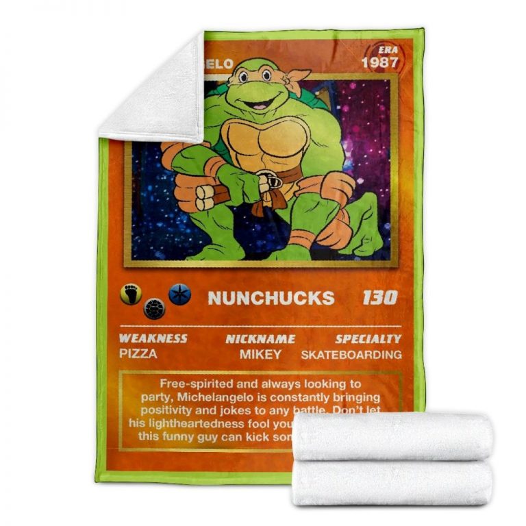 Movie-Tmnt-Michelangelo-Card-Custom-Soft-Blanket-2
