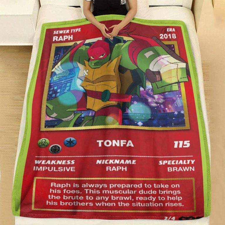 Movie-Tmnt-Raphael-Card-Custom-Soft-Blanket-1